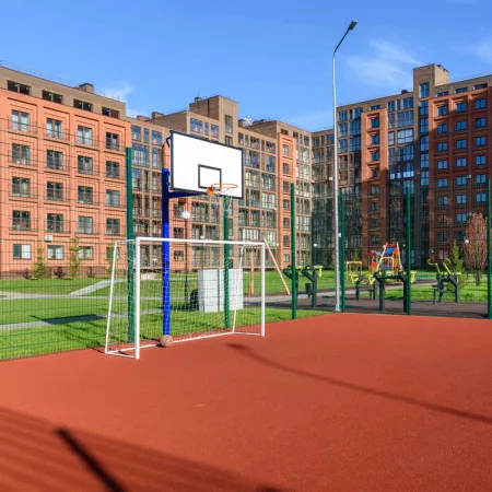 Баскетбольная стойка уличная одноопорная для игрового щита 1050х1800 мм вынос 1200 мм ZAVODSPORTA за 39&nbsp;600 ₽ купить в Волжском