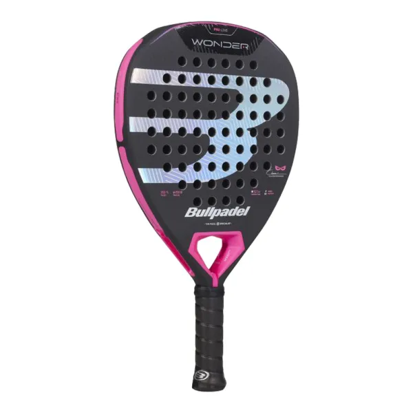 Ракетка для падела BULLPADEL Wonder 27, 497250, для продв.игроков, стекловолокно, карбон, черно-роз за 42&nbsp;969.20 ₽ в Волжском