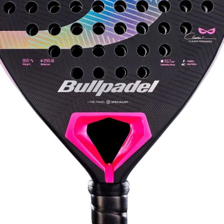 Ракетка для падела BULLPADEL Wonder 27, 497250, для продв.игроков, стекловолокно, карбон, черно-роз за 42&nbsp;969.20 ₽ купить в Волжском