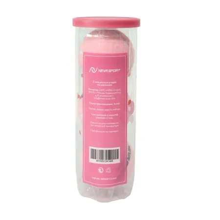 Мяч для падела NS Sakura, UAA2, уп.3 шт, сукно, нат.резина, розовый за 824.50 ₽ купить в Волжском
