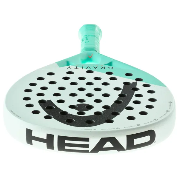 Ракетка для падела HEAD Gravity Motion, 224014, для продвинутых игроков, карбон, бело-бирюзовый за 23&nbsp;604.50 ₽ в Волжском