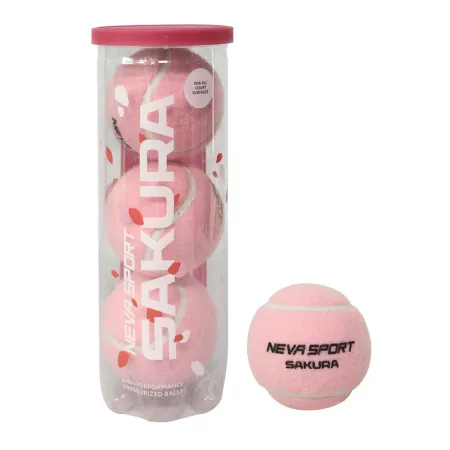 Мяч для падела NS Sakura, UAA2, уп.3 шт, сукно, нат.резина, розовый за 824.50 ₽ купить в Волжском